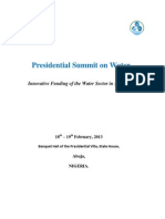 Presidential Summit On Water 2013 Brochure