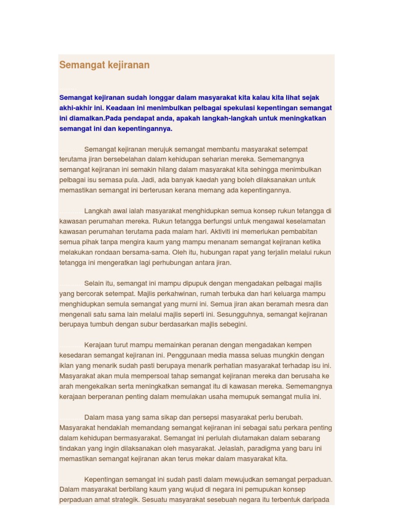 Semangat Kejiranan Pdf