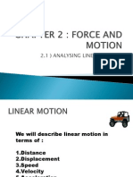 2.1) Analysing Linear Motion