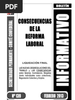 Boletín CGT nº139 - Consecuencias Reforma Laboral