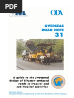 A Guide to the Structural Design of Bitumen Surfaced Roads in Tropical and Sub Tropical Countries ORN 31 TRL
