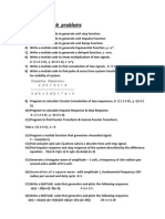 Matlab Codes for Signal Processing Functions