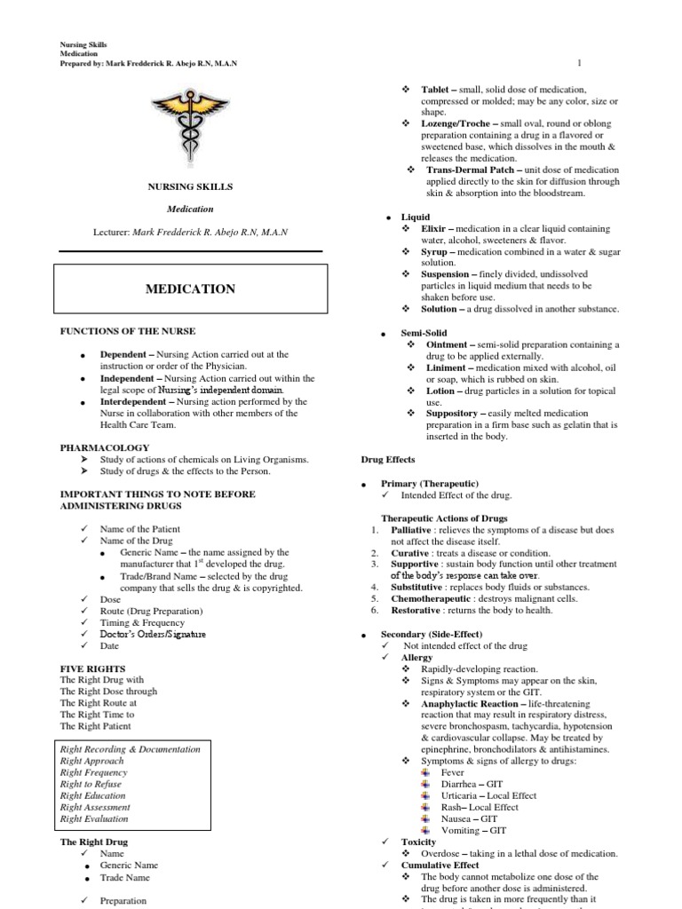 Medicationpart1 110202192115 Phpapp02 | PDF | Wellness | Science ...