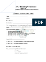 2013 Attendee Form Revised