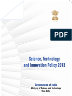 Science, Technology and Innovation Policy 2013