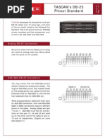 Tascam DB-25 Analog & AESEBU Pinout