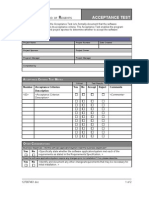 Acceptance Test: Purpose: The Purpose of The Acceptance Test Is To Formally Document That The Software