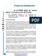 NP Ley de Costas - Psoe Nacional