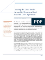 Ensuring the Trans-Pacific Partnership Becomes a Gold-Standard Trade Agreement