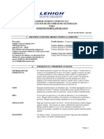 MSDS - White Portland Cement (Spanish, Sept 2011)