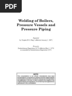Welding Of Boilers, Pressure Vessels And Pressure Piping Pressure Piping