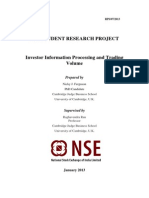 NSE STUDENT RESEARCH PROJECT
Investor Information Processing and Trading
Volume