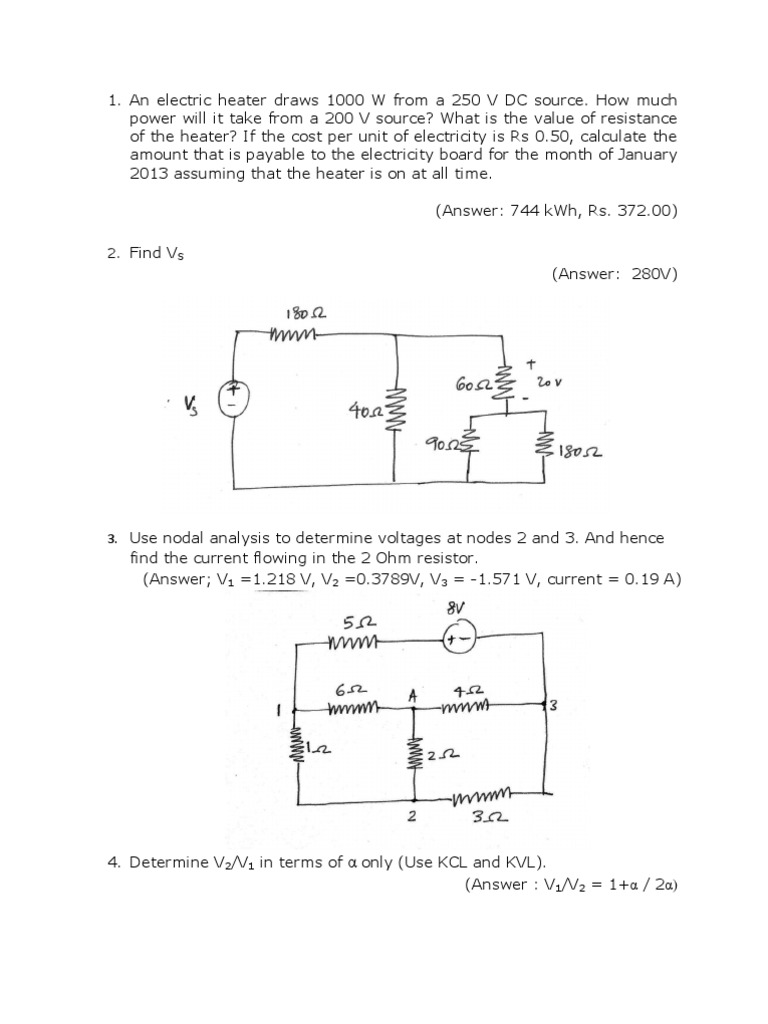 Circuit Analysis Circuit Diagram