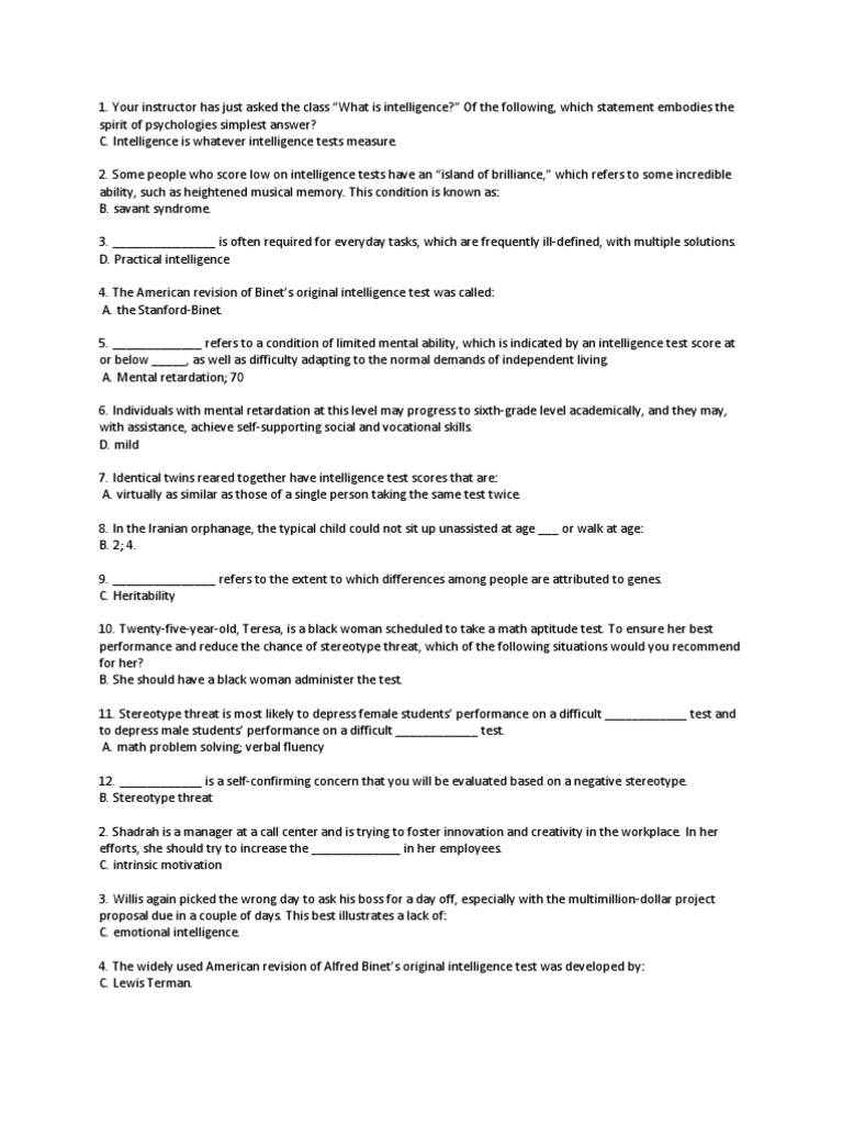 Understanding Intelligence and Stereotypes | PDF | Intelligence ...
