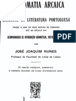 Crestomatia arcaica, por José Joaquim Nunes