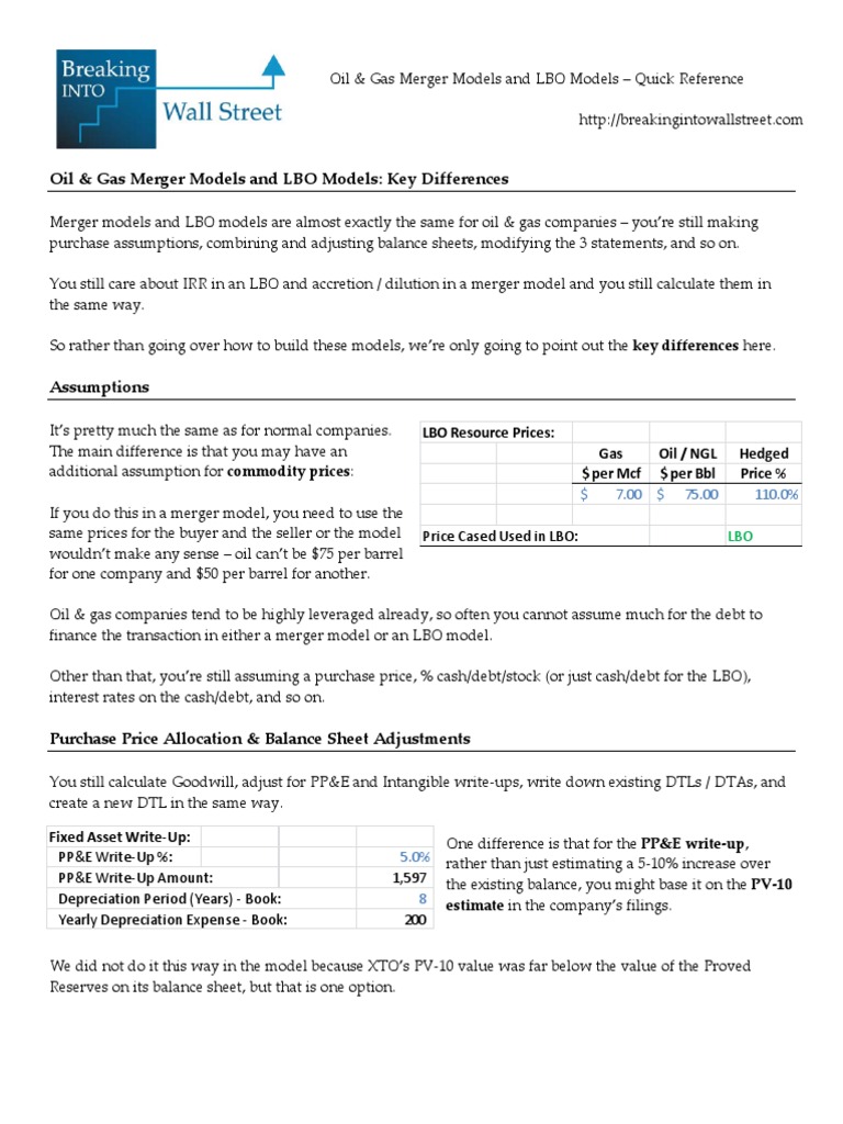 Oil and Gas LBO | PDF