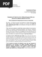 CP-Inauguran Proyecto de Accesibilidad a Las Artes Para Personas Con Necesidades Especiales