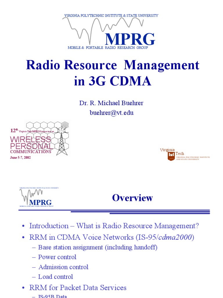 Radio Resource Management in CDMA | PDF | Osi Model | Cellular Network