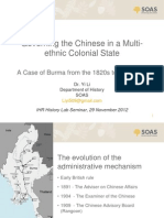 Governing The Chinese in Multiethnic Colonial Burma