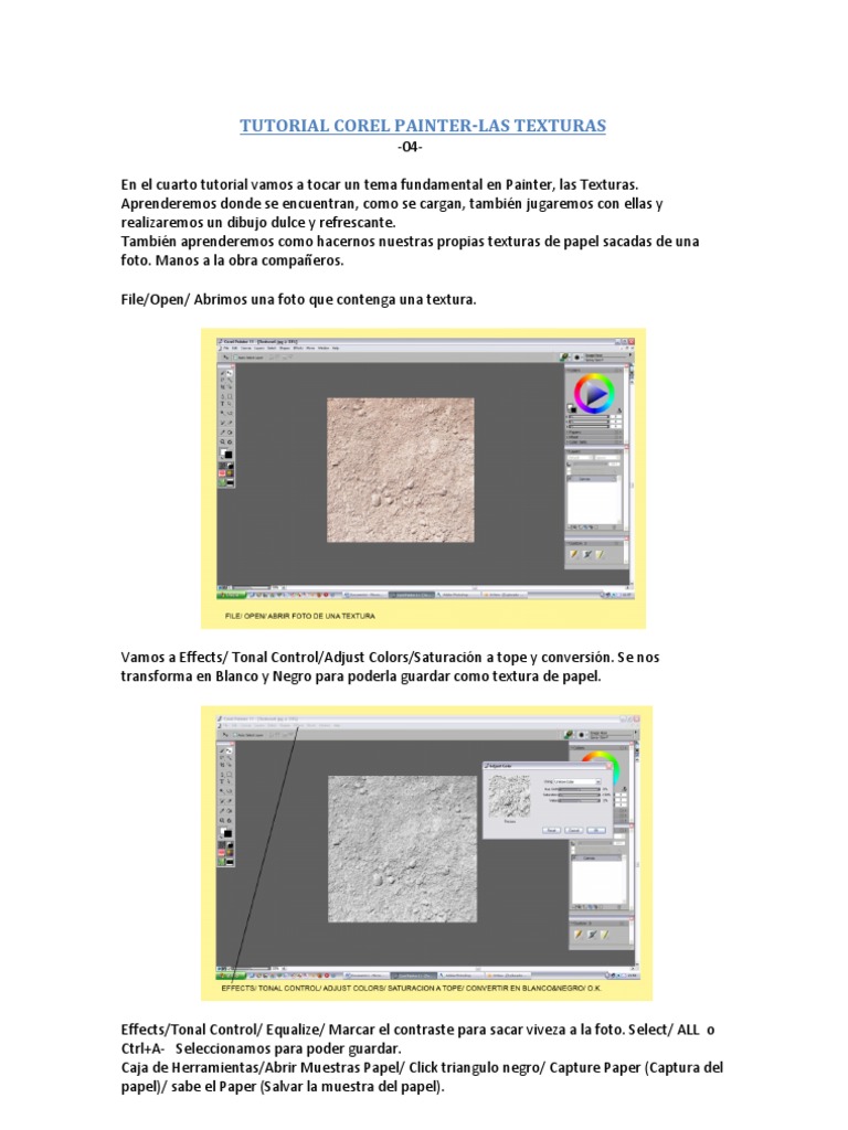 Tutorial Corel Painter-Las Texturas-04 | PDF | Medios de arte | Diseño ...
