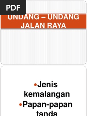 Undang Undang Jalan Raya Rph Pdf