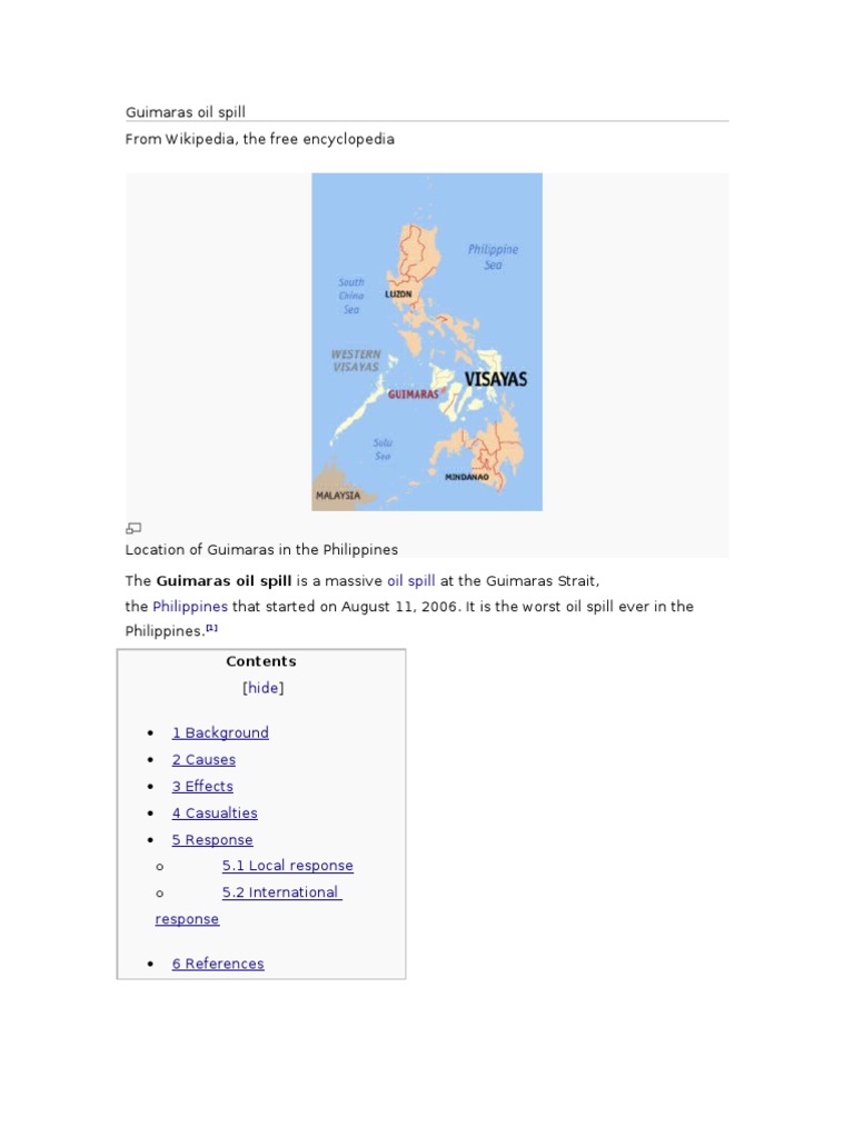 Guimaras Oil Spill Download Free PDF Oceanography Nature