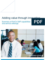 Adding Value Through Innovation: Summary of PWC'S Sap Capabilities and Service Offerings