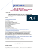 Reglamento Sobre Condiciones Tecnicas y Garantias de Seguridad en Lineas Electricas de Alta Tension