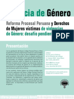 Justicia de Genero, Reforma Procesal peruana y derechos de las mujeres victimas de violencia de género