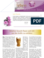 intuitivLEBEN Magazin | 2010_03 | Intuition braucht Raum und Zeit, um ihre Kräfte zu entfalten, Intuitionstraining