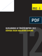 Uluslararası Af Örgütü Yıllık Rapor 2012 PDF