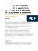 Escala de Somnolencia de Epworth en el síndrome de apnea obstructiva del sueño