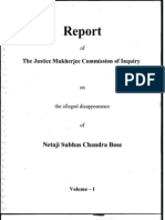 Justice Mukherjee Report VOLUME 1 - on the alleged disappearance of Subhash Chandra Bose