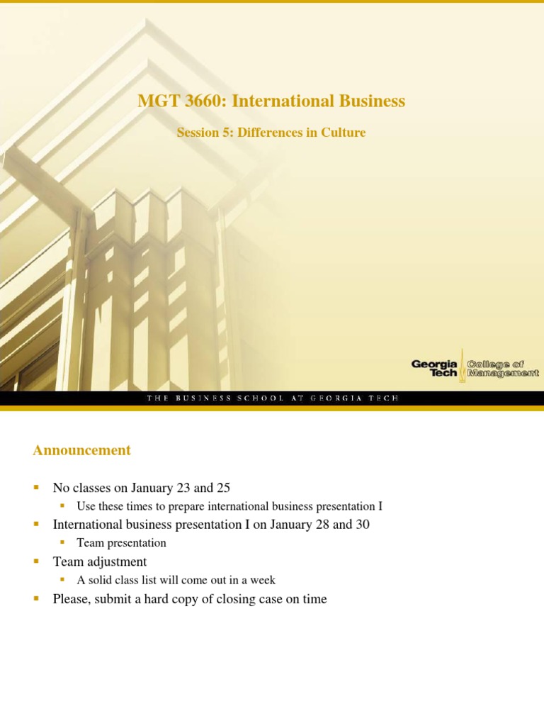 Cultural Differences in International Business | PDF | Social Science ...