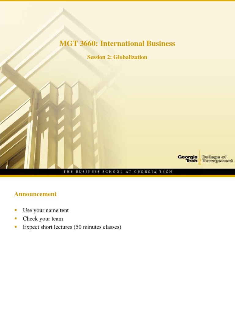 Globalization Part 1 Pdf Globalization Foreign Direct Investment