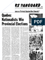 A Vote For Indep-Endence or PRQ, Test Against The Liberals?: Uebec Nationalists Win Provincial Elections