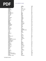 IATA Airport Codes