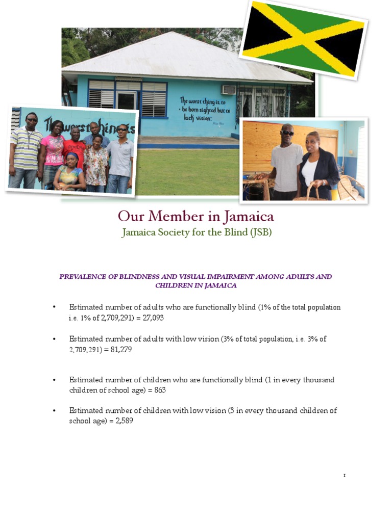 Jamaica Society for the Blind (JSB) Visual Impairment