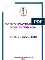 Policy Statement - Northern Provincial Council - 2013