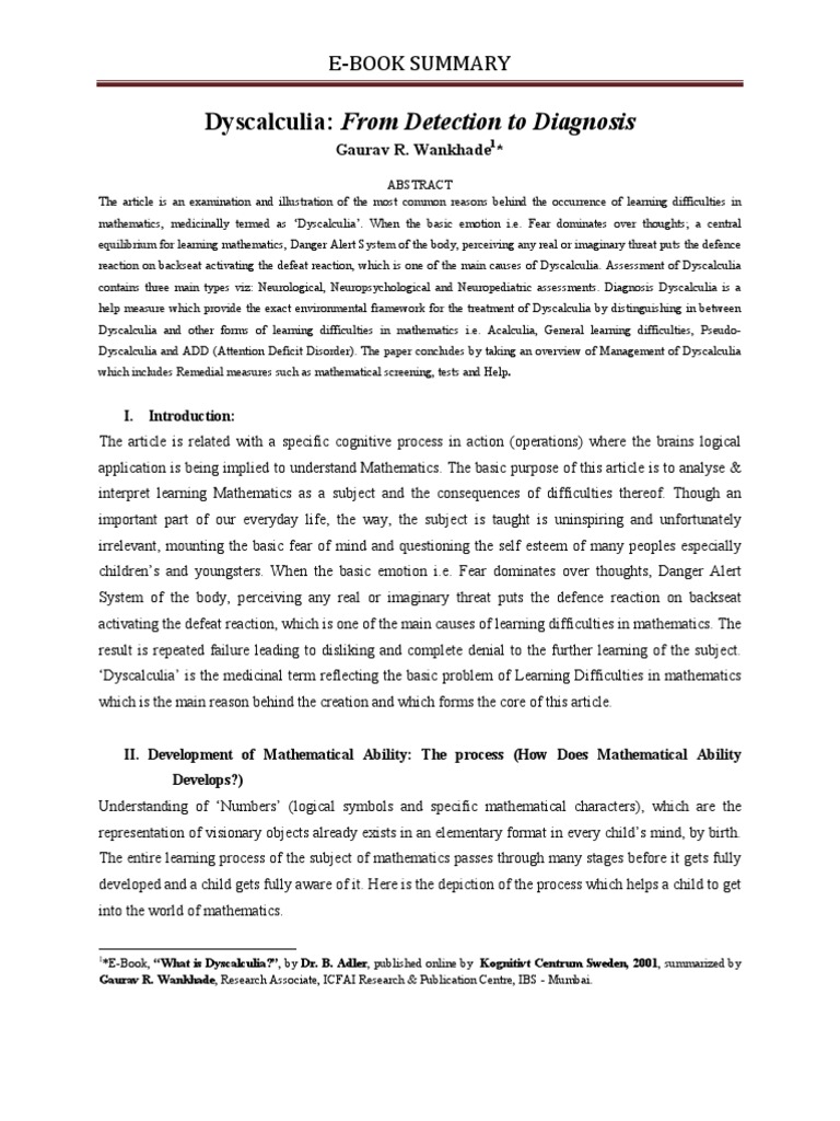Dyscalculia intervention strategies pdf image