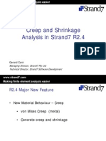 Creep and Shrinkage Analysis in Strand7 R2.4