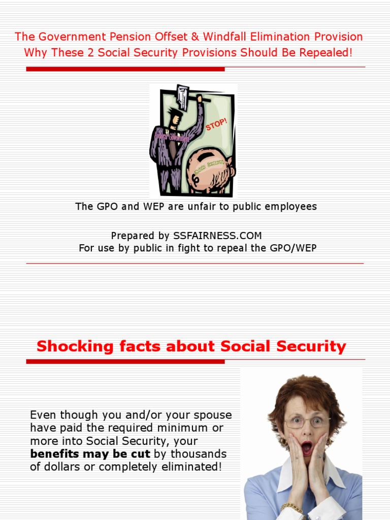 Repeal GPO/WEP: Fight for Fair Social Security | PDF | Social Security ...