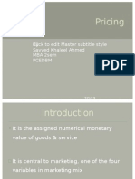 Pricing: Click To Edit Master Subtitle Style by Sayyed Khaleel Ahmed MBA 2sem Pcedbm