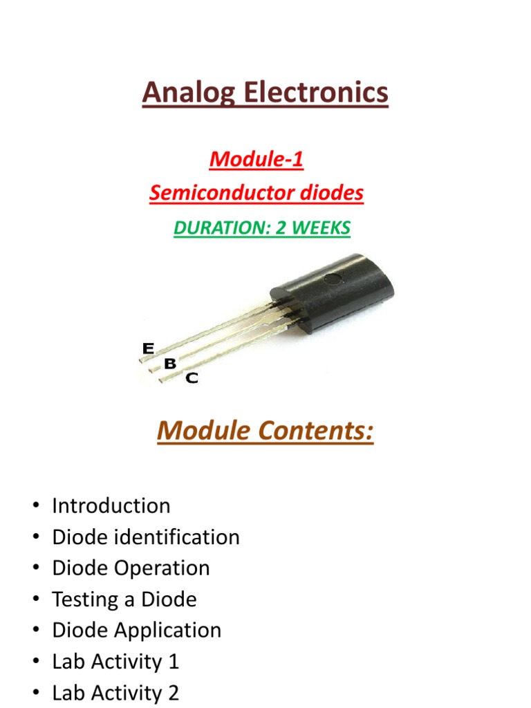Semiconductor Diodes PDF Diode Semiconductors