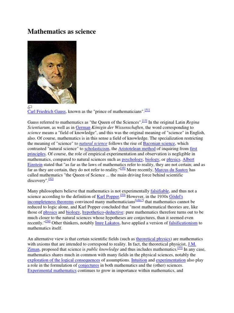 Mathematics As Science | PDF | Falsifiability | Teaching Mathematics