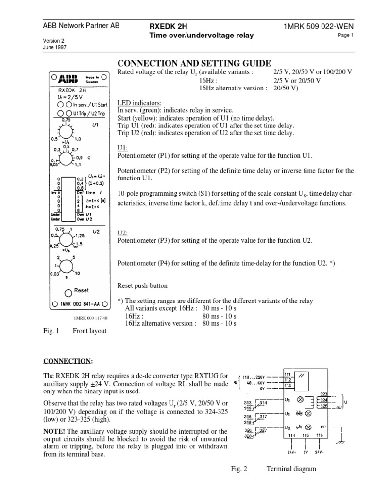 Abb Combiflex Stator Earth Fault Relay PDF Relay Switch