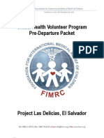 Global Health Volunteer Program Pre-Departure Packet