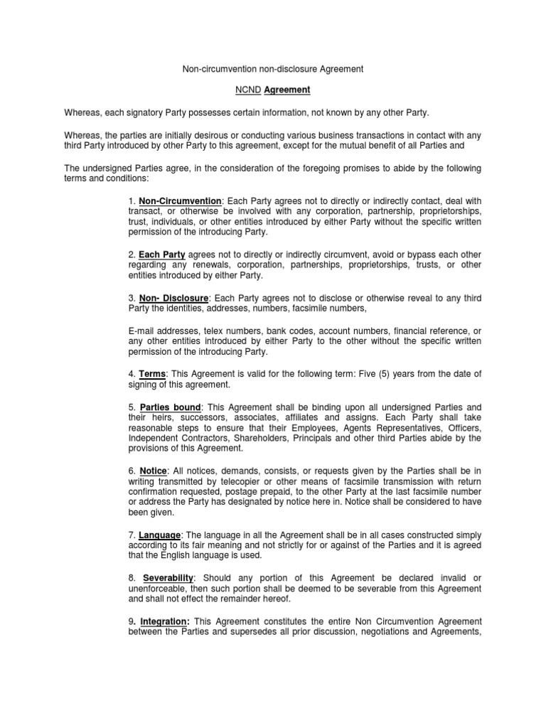 NDA | Download Free PDF | Non Disclosure Agreement | Arbitration