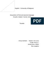The Role of Transfer in Language Acquisition